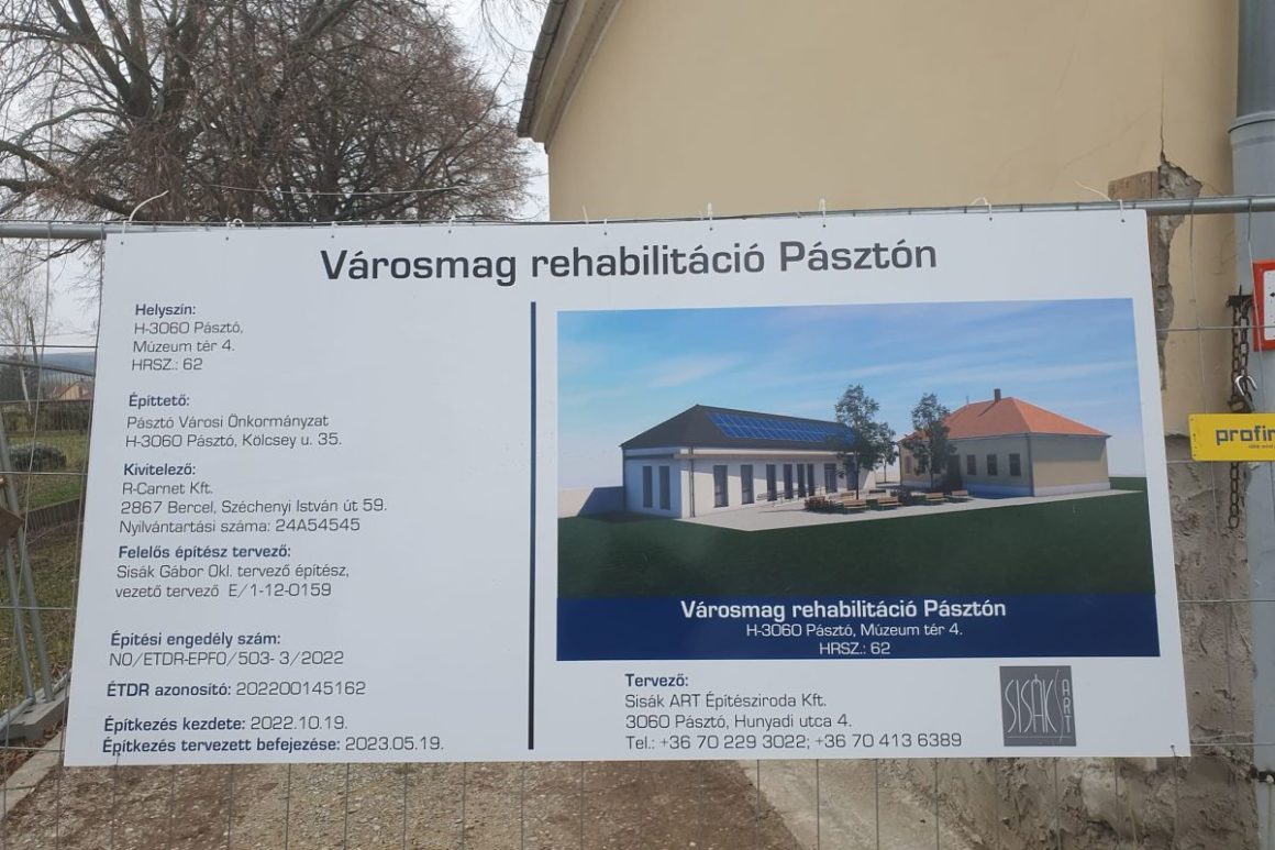Városmag rehabilitáció Pásztón (Fotó: Farkas Attila | Facebook)