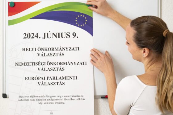 A június 9-ei önkormányzati, nemzetiségi és európai parlamenti (EP) választások hirdetménye (Fotó: MTI/Szigetváry Zsolt)