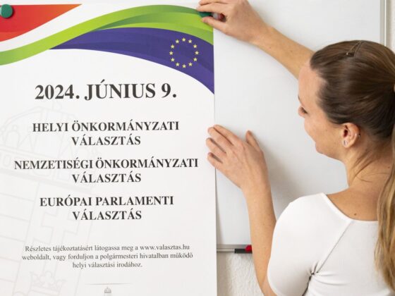A június 9-ei önkormányzati, nemzetiségi és európai parlamenti (EP) választások hirdetménye (Fotó: MTI/Szigetváry Zsolt)